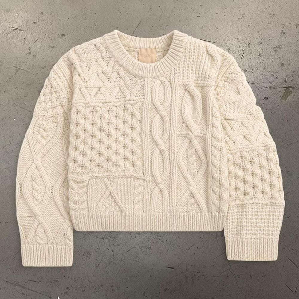 Womens H&M Cable Knit Sweater SZ M